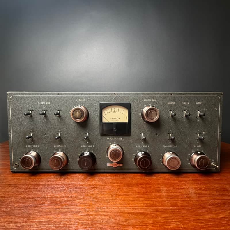 1938 Collins Radio Co. 12H-6 Console tube mixer broadcast preamp