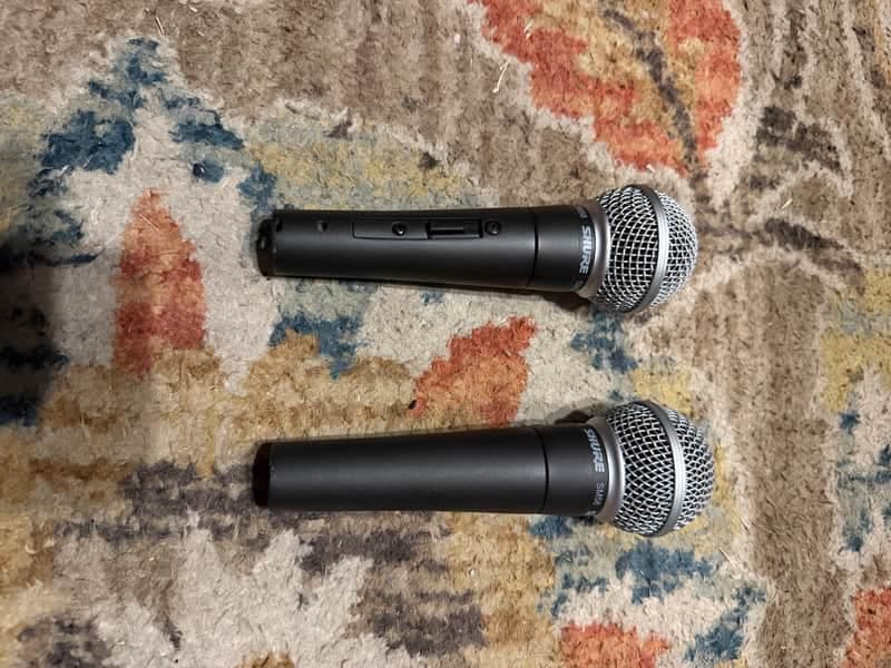 2 pcs-Shure SM58 Handheld Cardioid Dynamic Microphone 1984 - Present - Black