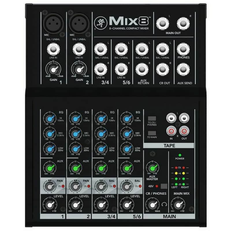 Mackie Mix8 8-Channel Analogue Studio Mixer ( )