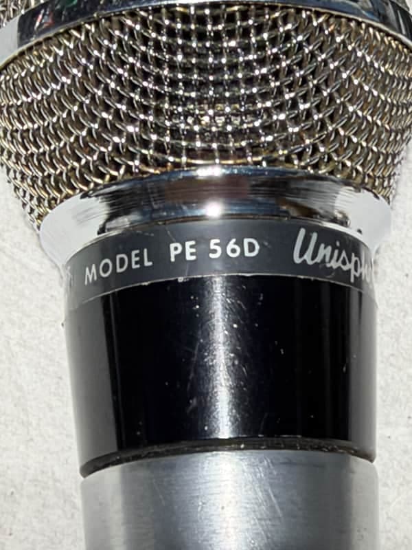 Rare 1960’s Shure PE 56 D Unisphere Dynamic Mic with shock mount