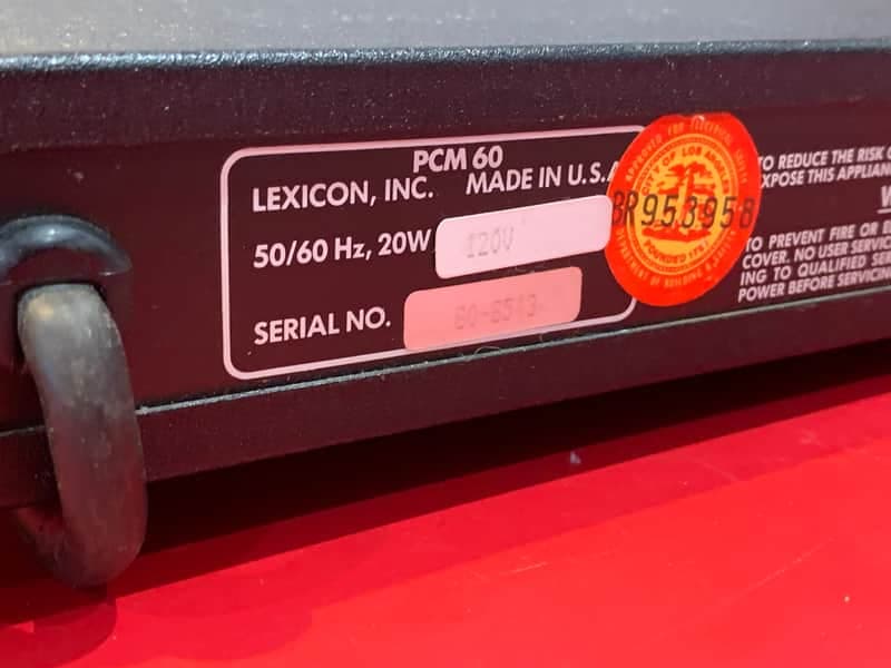 Vintage Lexicon Reverb PCM 60 Iconic Lexicon 224X Programs With Original Manual
