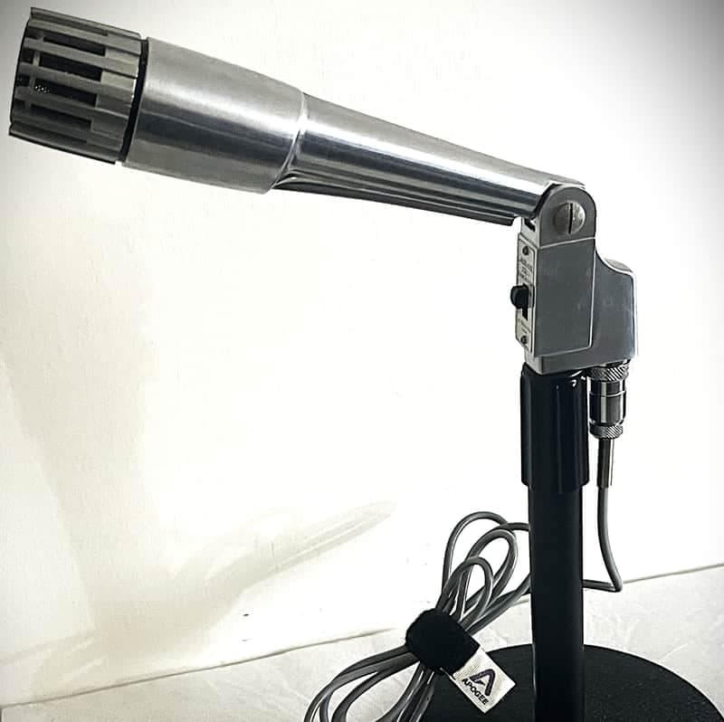 Vintage 1960’s Calrad DM-21 Dynamic Microphone, working, w/cable, desk stand