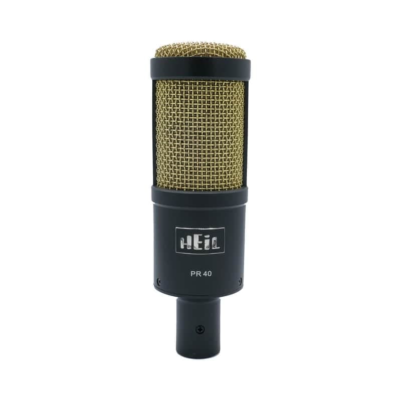 Mint Heil PR 40 Dynamic Microphone for Streaming, Podcast, Recording, and Broadcast, XLR Microphone for Live Music, Wide Frequency Response, Smooth Sound, Superior Rear Noise Rejection - Black & Gold