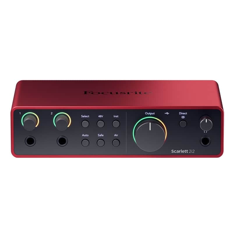 Focusrite Scarlett 2i2 (4th Gen) 2-in/2-out USB-C Audio Interface