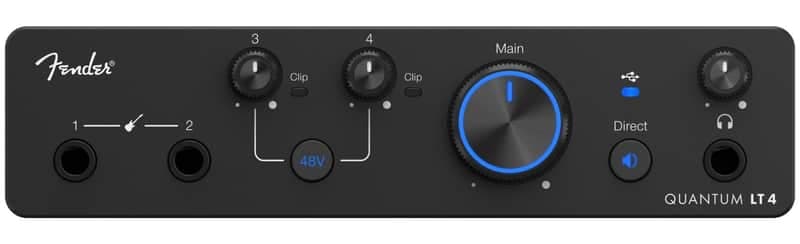 Fender Quantum LT 4 USB-C Bus Powered Recording Interface 4x2, 24 bit/192 kHz