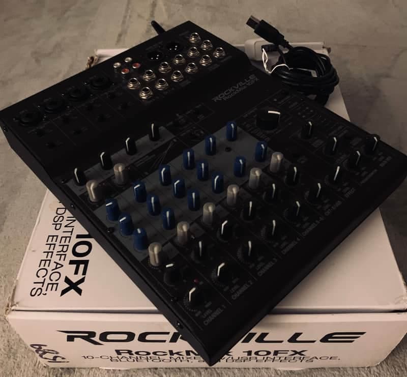 Rockville ROCKMIX 10FX 10 Chan Mixer USB Computer Recording Interface+Effects