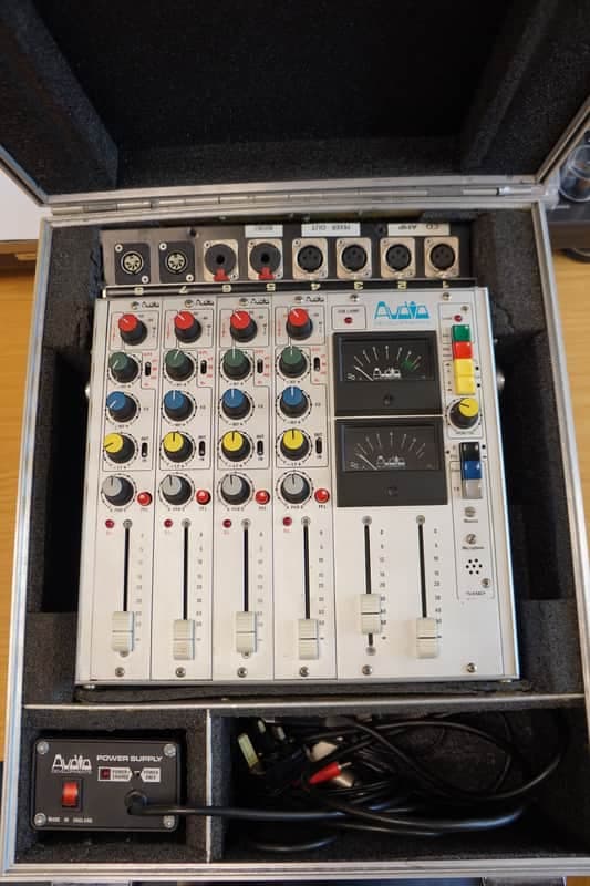 Audio Developments AD-145 Pico Mixer – Original 1970s Vintage UK Broadcast Mixer with Power Supply & Flight Case