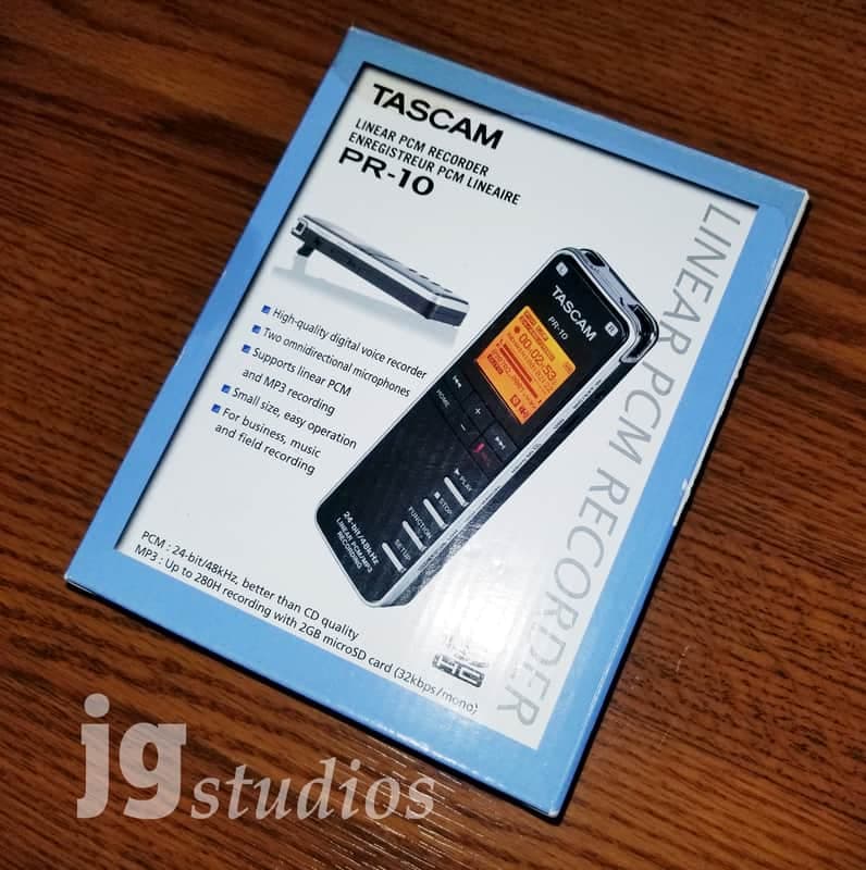 Tascam PR-10 Handheld Portable SD Recorder 24-bit/48kHz- New!