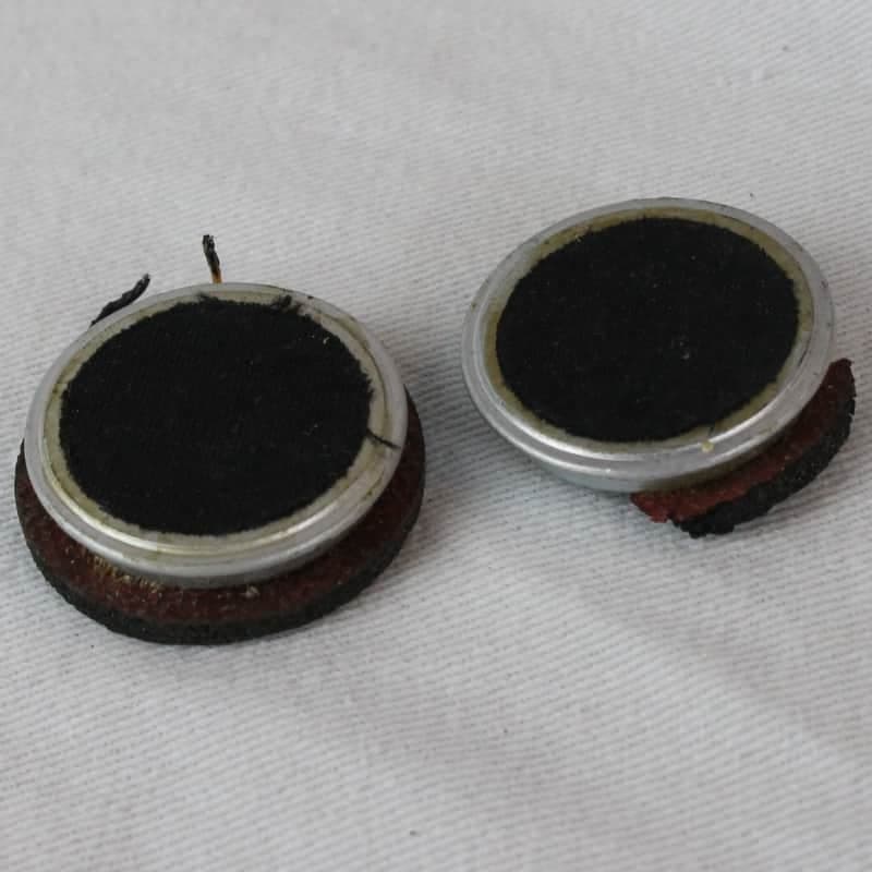 Lot of Two Vintage Japanese Crystal Accordion Microphones