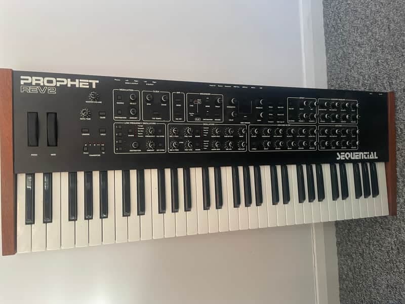 Sequential Prophet Rev2 61-Key 8-Voice Polyphonic Synthesizer 2018 - Present - Black with Wood Sides