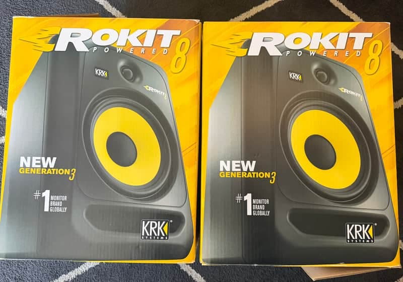 KRK RP-8 Rokit G3 2-Way 8" Active Studio Monitors (Pair) 2014 - 2018 Black