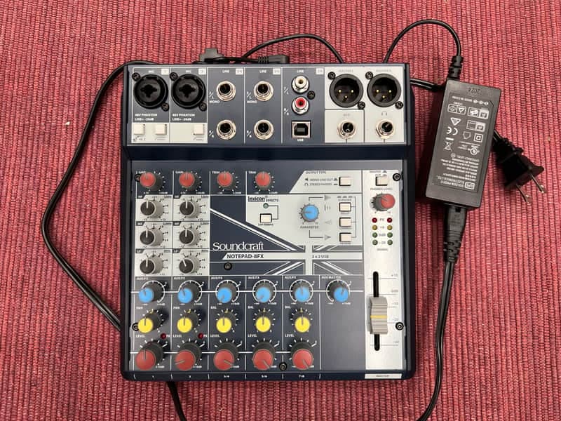 Soundcraft Notepad-8FX 8-Channel Analog Mixer with USB I/O 2010s - Blue