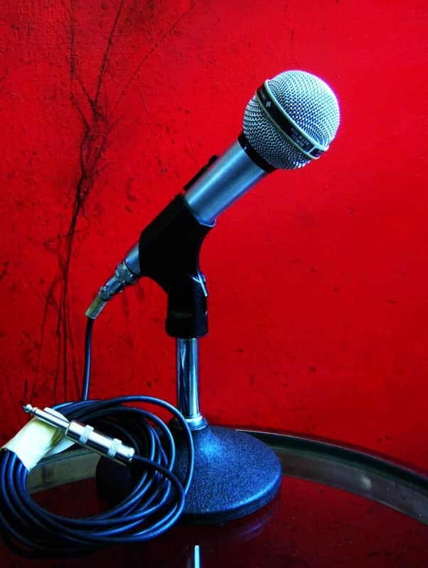 Vintage 1970's Shure PE585 dynamic cardioid microphone High Z w accessories 585SA SM58 # 20