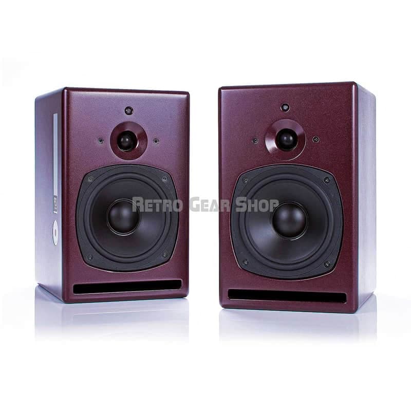 PSI Audio A17-M Burgundy Studio Monitors Speakers Pair Used A17m