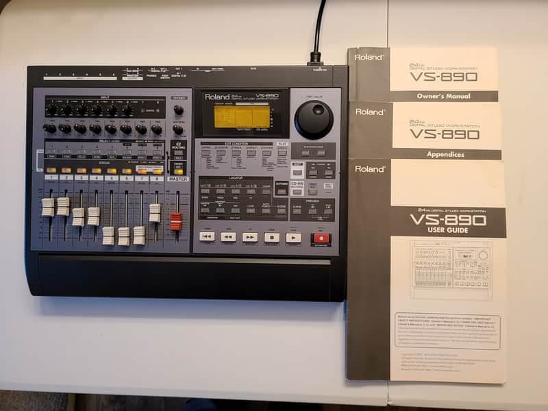 Roland VS-890 24-Bit Digital Studio Workstation, with internal CF card adapter, 8GB CF card, and manuals
