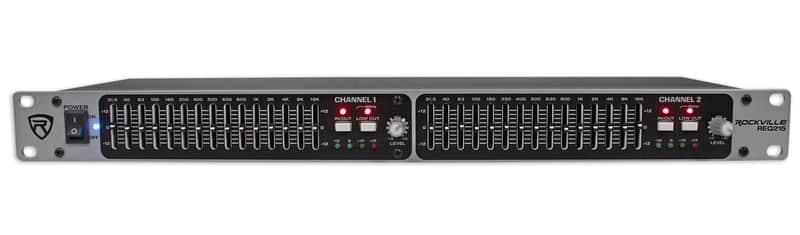Rockville REQ215 Dual 15 Band 1/3 Octave Graphic Equalizer With Sub-Output!