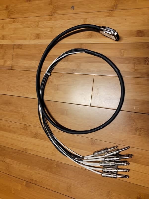DB-25/ D-Sub to TRS 5' Neutrik Silver Tips