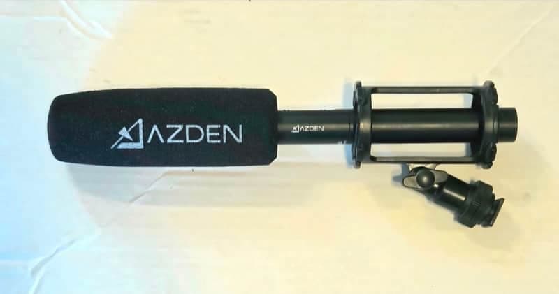 Azden SGM-250 Shotgun Microphone (dual power) with Hot Shoe Camera Shock Mount