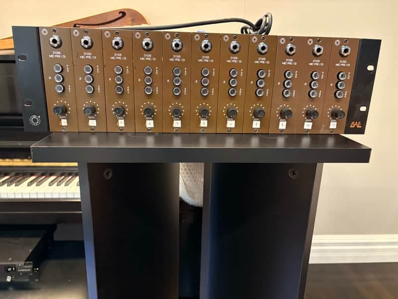 312B 500 Series Mic Pre x11 and BAE 11 Space 500 Series Rack