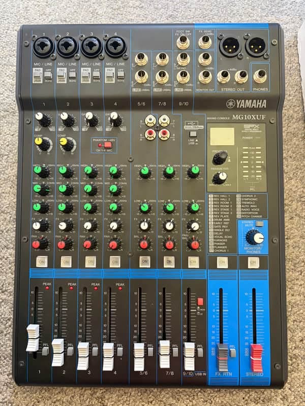 Yamaha MG10XUF 10-Channel USB Mixer 2017 - Black