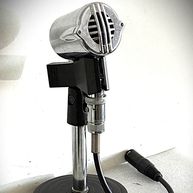 Vintage 1970's ASTATIC 10DA Dynamic Microphone, working original-w/stand-cable