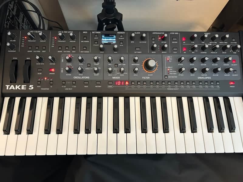 Sequential Take 5 44-Key 5-Voice Compact Polyphonic Synthesizer 2021 - Present - Black