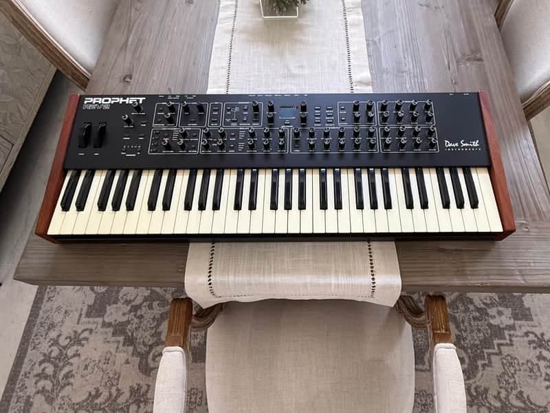MINT Sequential Prophet Rev2 61-Key 8-Voice Polyphonic Synthesizer 2018 - Present - Black with Wood Sides