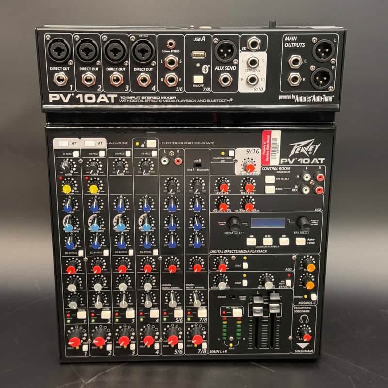 Peavey PV® 10AT Antares® Auto-Tune Compact 10 Channel USB Mixer with Bluetooth and Effects