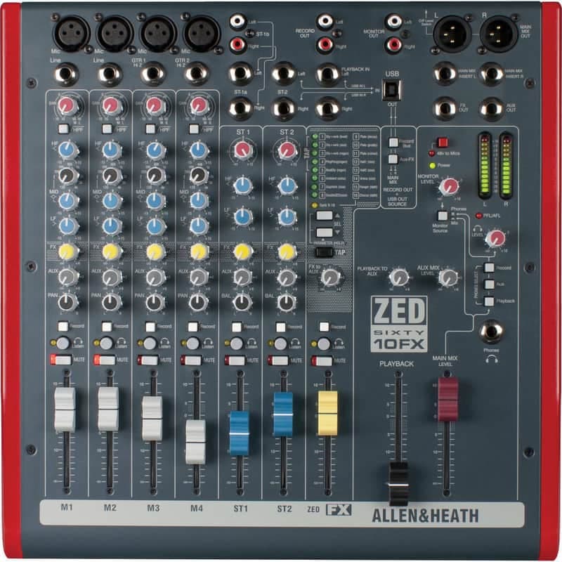 Allen & Heath ZED60-10FX Multipurpose Mixer USB Audio Interface with FX MINT