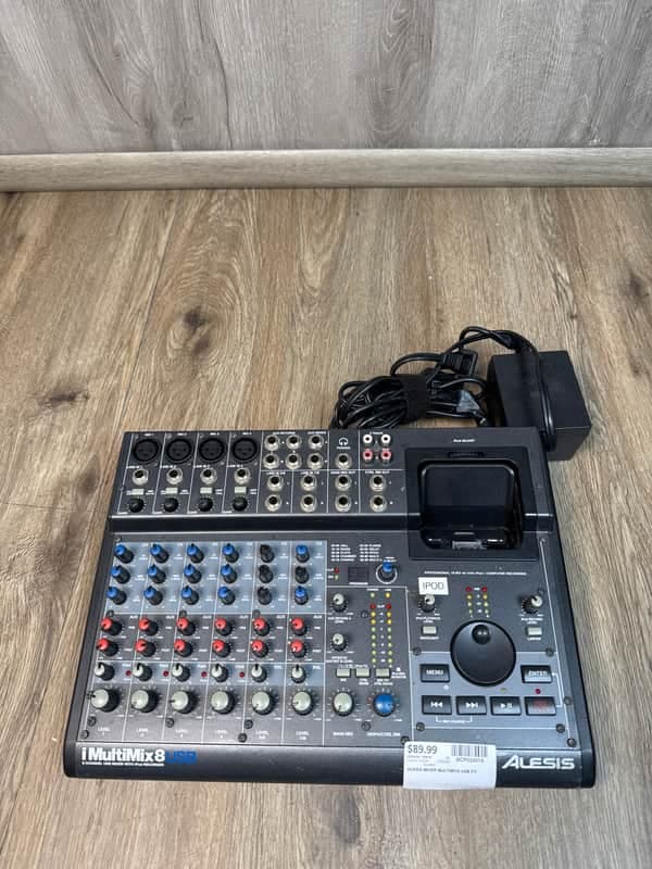 Alesis MultiMix 8 USB FX 8-Channel Mixer with Effects 2010s - Black