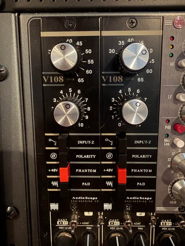 AudioScape Engineering Co. V108 500 Series Microphone Preamp Module 2021 - Black