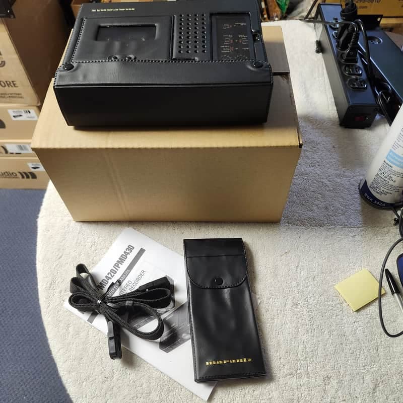 Near Mint Marantz PMD420 Rebuilt 2-Head Portable Cassette W/Accessories