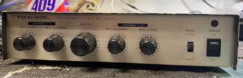 Realistic Two Channel Stereo Mic Mixer