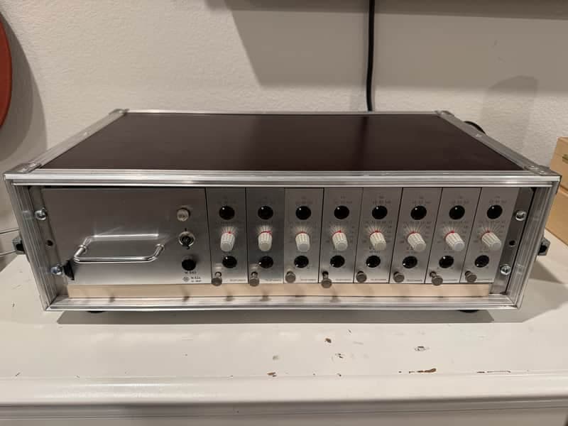 Rare 8-Channel TAB/Telefunken V376 Mic Preamp Rack – Original PSU – 3 Sequential Pairs