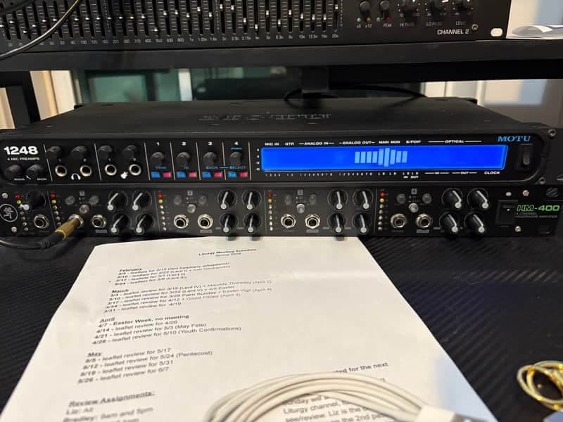 MOTU 1248 48-Channel Thunderbolt / USB 3.0 Audio Interface Present - Black