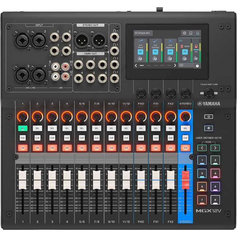 Yamaha MGX12V 18-Channel Digital Mixer With Video Interface Black Open Box