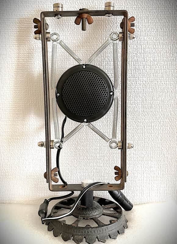 Unique custom-built 1920's Style Ring Spring Dynamic Microphone (hear it