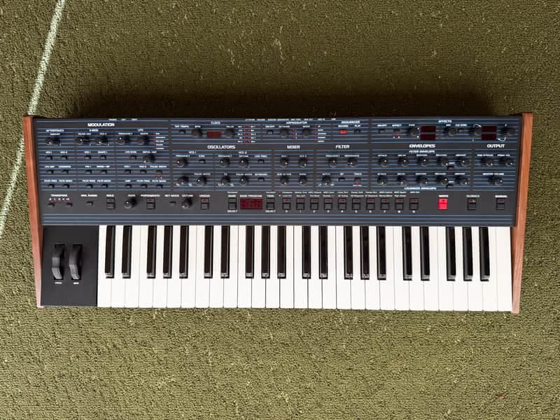 Sequential OB-6 49-Key 6-Voice Polyphonic Synthesizer 2018 - Present - Black with Wood Sides