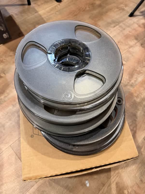 Polyline 10.5" 1/4" Plastic Tape Reels 80s - Brown Plastic