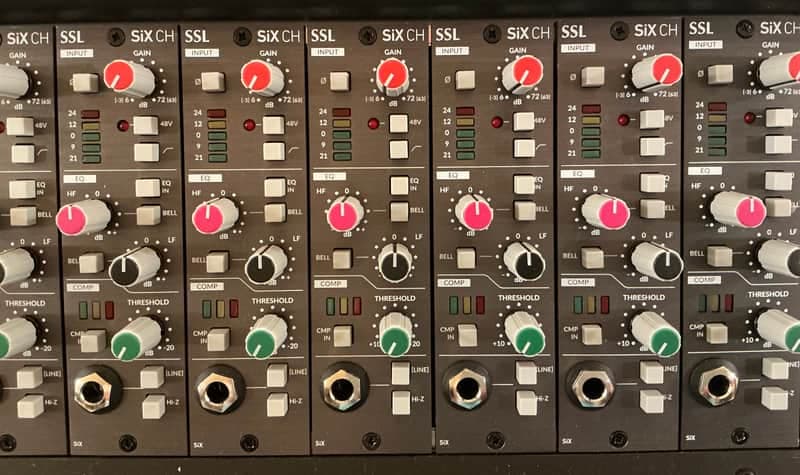 FOUR (4) Solid State Logic SiX CH 500-Series Channel Strip Modules (pristine and completely unused)