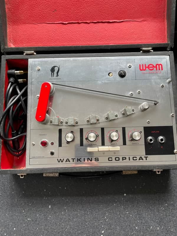 WEM Watkins Copicat Super-IC Tape Echo Late 1970s - Silver with Black Case