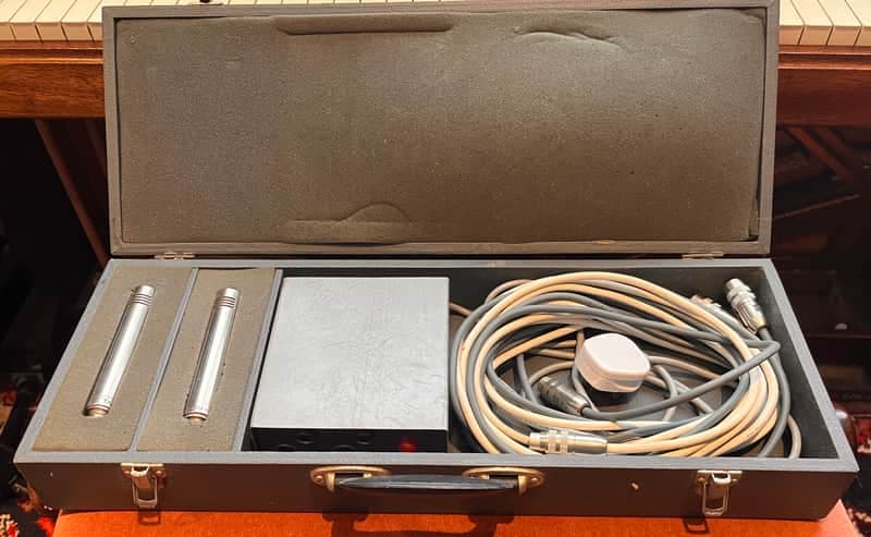 Calrec Cm-652 stereo microphone pair c 1970s original vintage