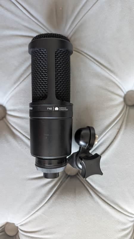 Audio-Technica AT2020 Large Diaphragm Cardioid Condenser Microphone 2010s - Black