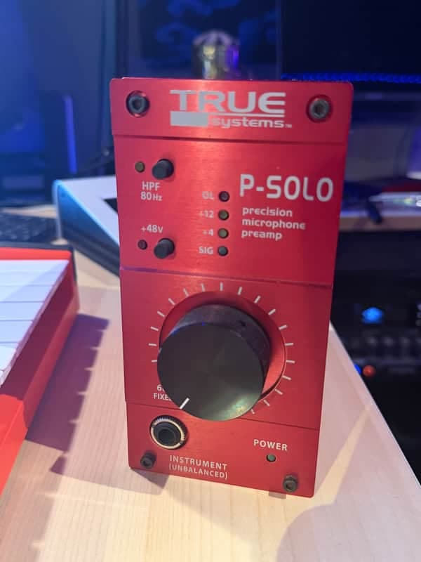 True Systems P-Solo Desktop Microphone Preamp 2010s - Red