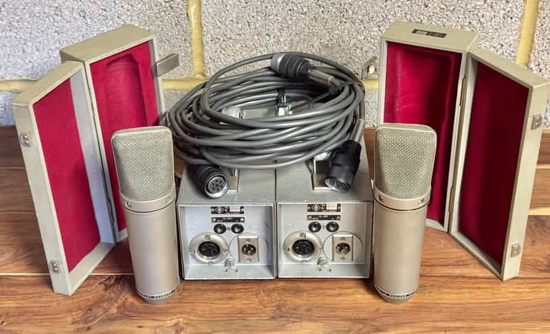 Neumann U67 Large Diaphragm Multipattern Tube Condenser Microphone - Matched pair, consecutive serials