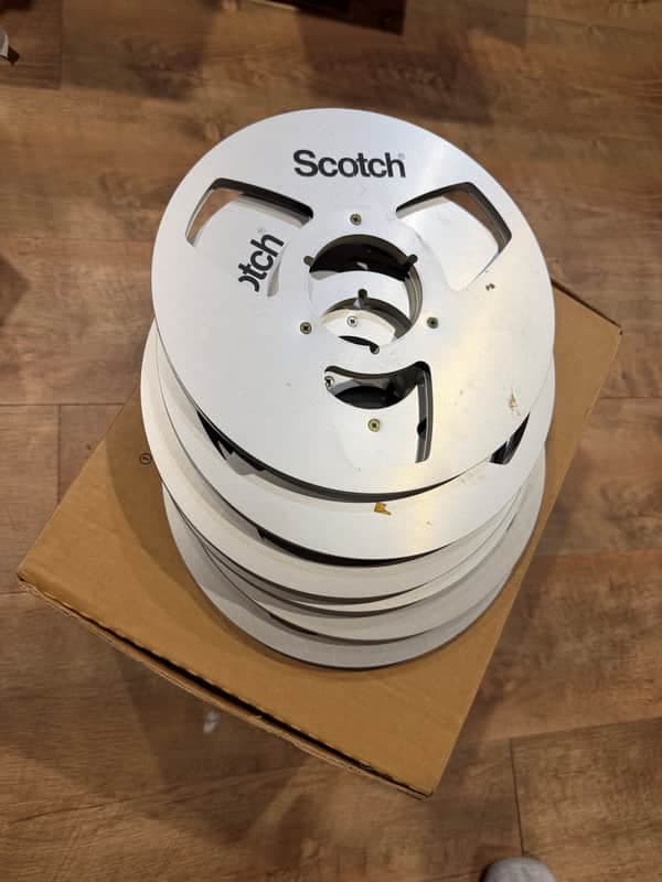 Scotch 10.5" 1/4" Metal Tape Reels 80s - Aluminum w/logo