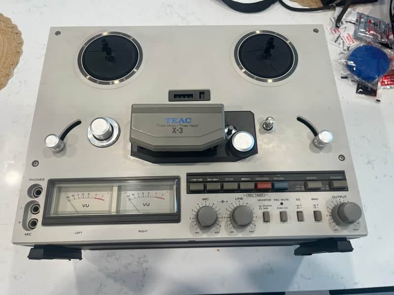 TEAC X-3 Reel to Reel Tape Deck 3 Motor 3 Head Tested Working Video Quarter Track