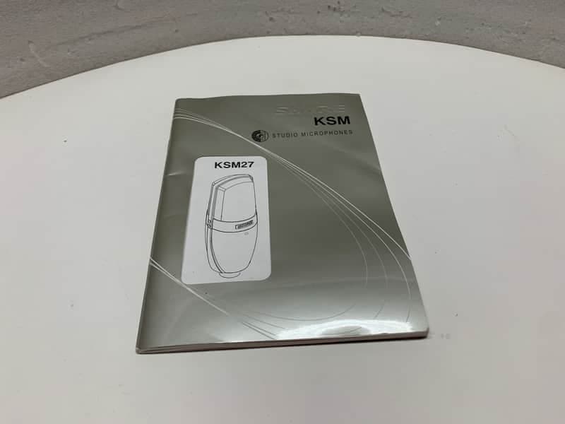 SHURE KSM27 MICROPHONE MANUAL- MAKE OFFER!!