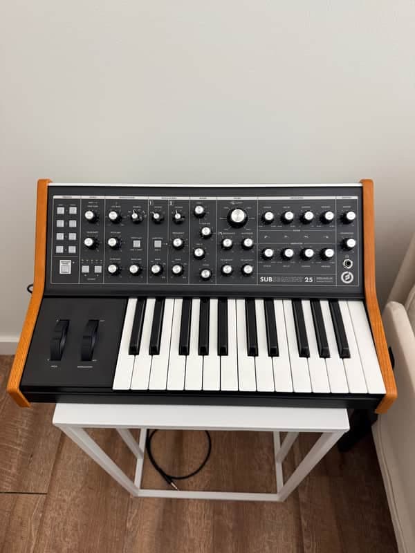 Moog Subsequent 25 Analog Synth - Black - with Decksaver