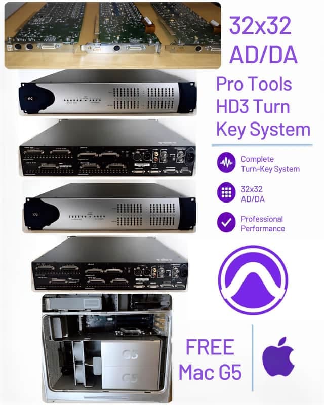Turn Key - 32x32 - AD/DA - Pro Tool HD3 System - FREE Mac G5 - Excellent